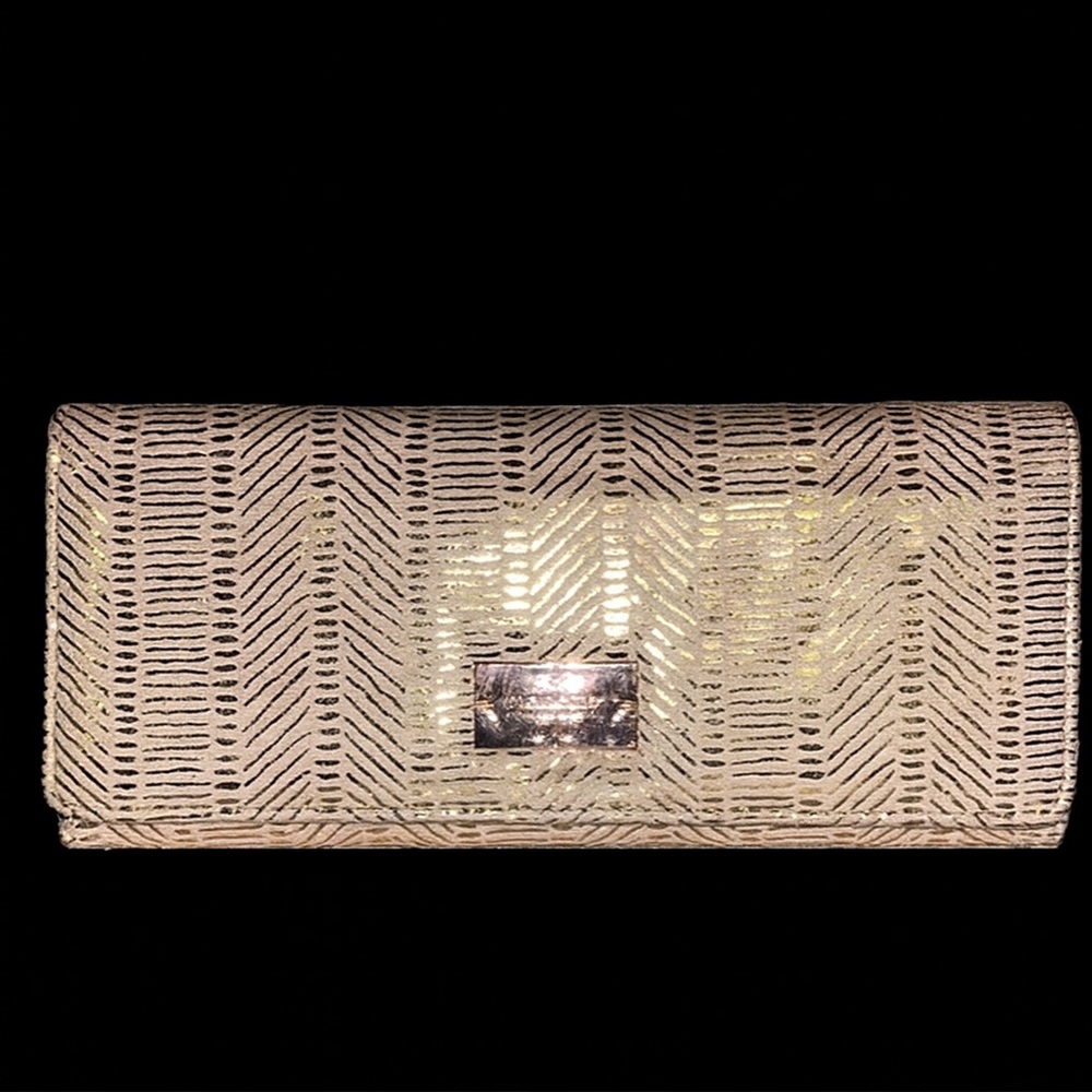 Nanette Lepore Pink and Gold Clutch